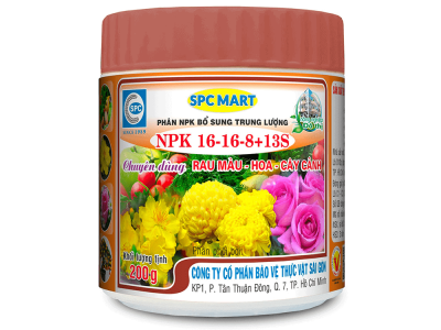 Phân bón NPK bổ sung trung lượng NPK 16-16-8+13S