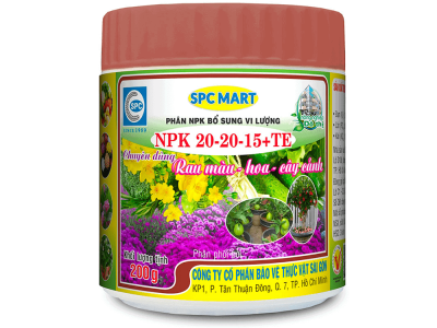 Phân bón NPK bổ sung vi lượng NPK 20-20-15+TE